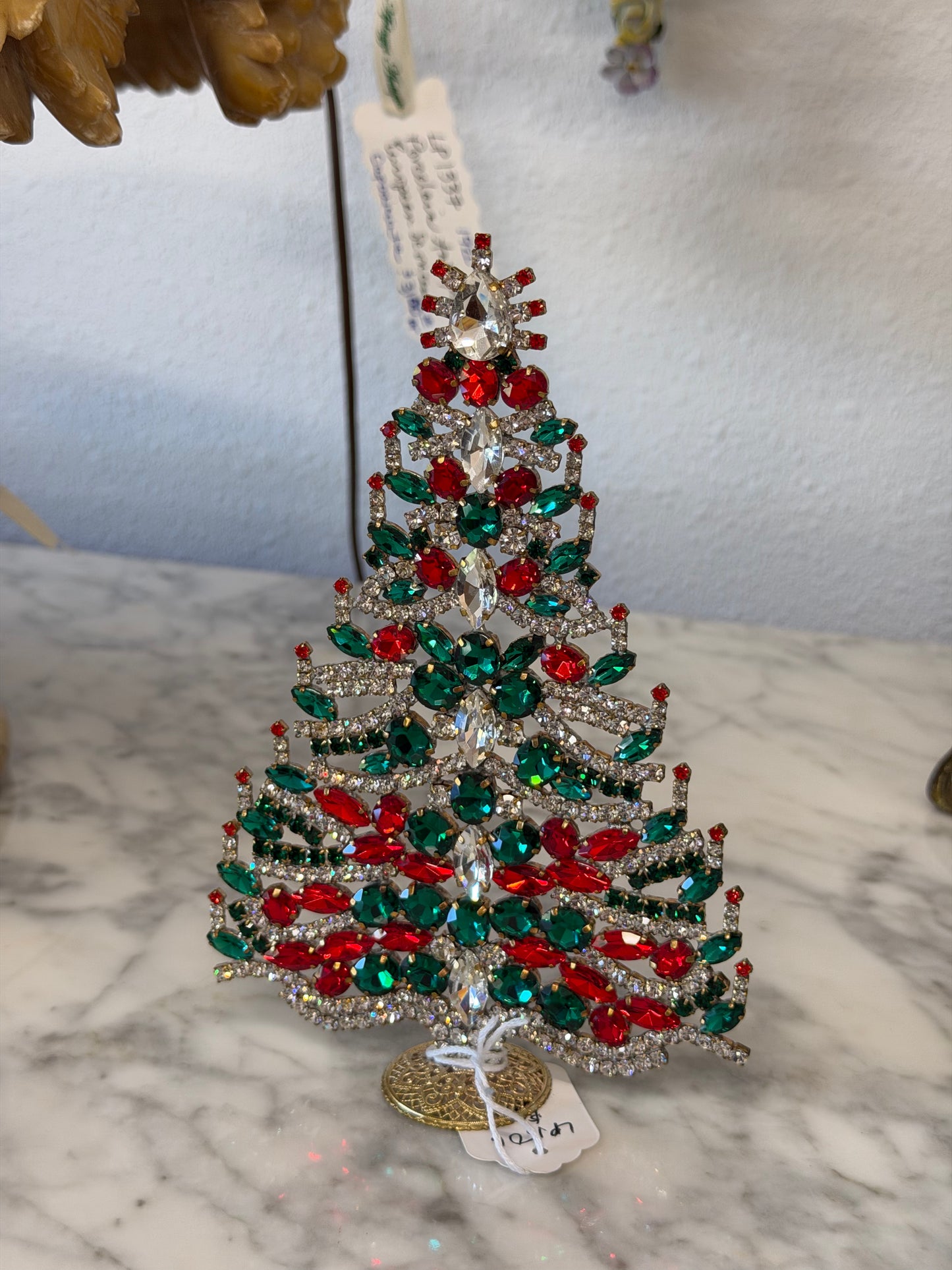 Handmade Czech Sparkling Pinnacle Christmas Tree | Festive Colors