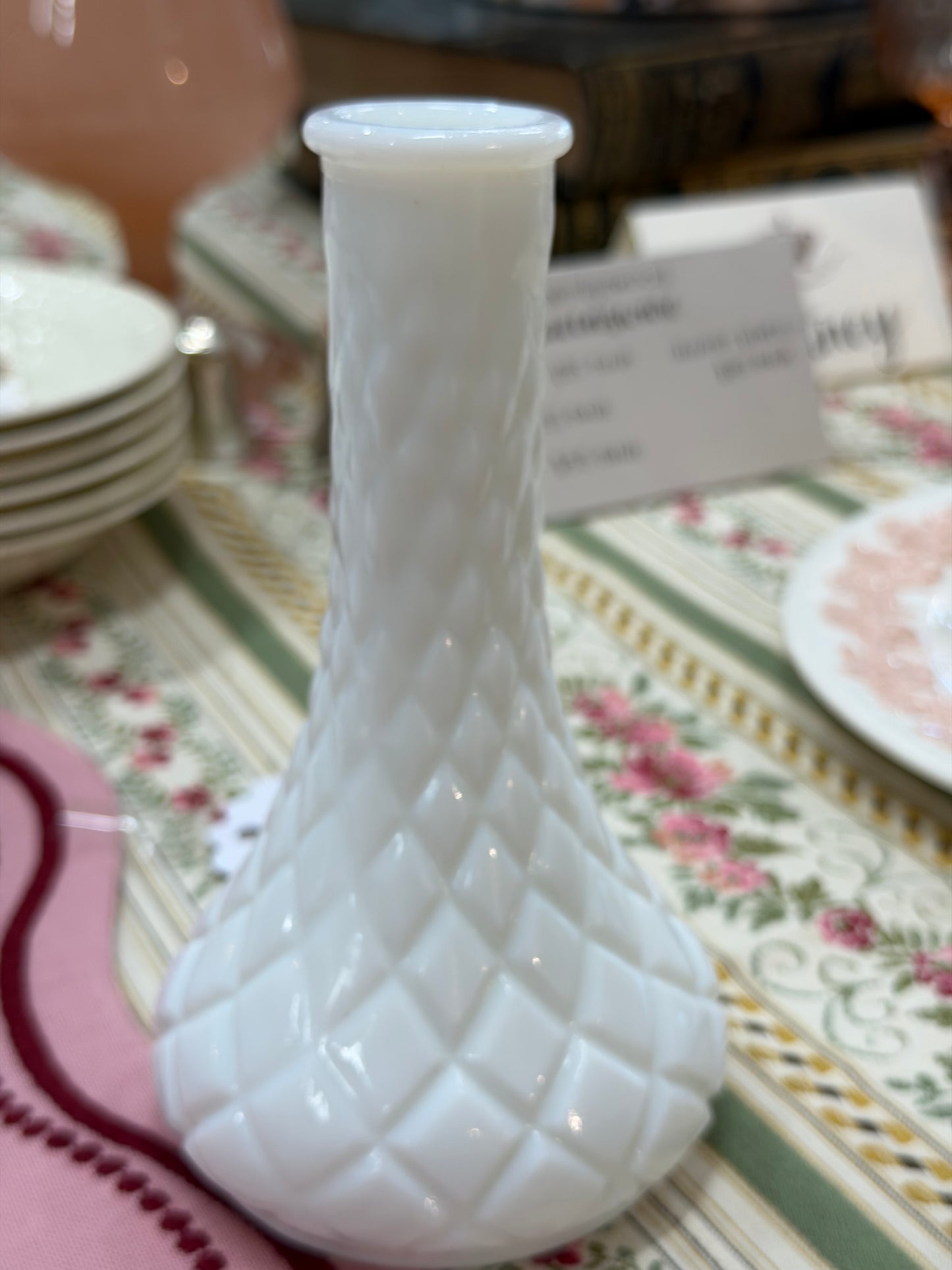 Milk Glass Bud Vase