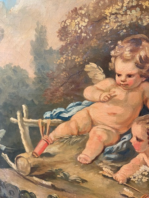 Cupid Painted Trumeau