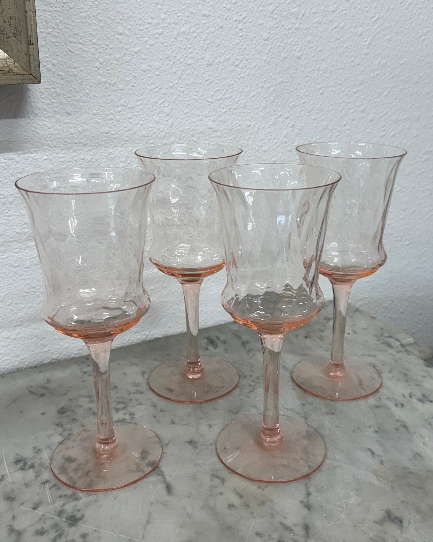 Pink Glass Stem-Ware