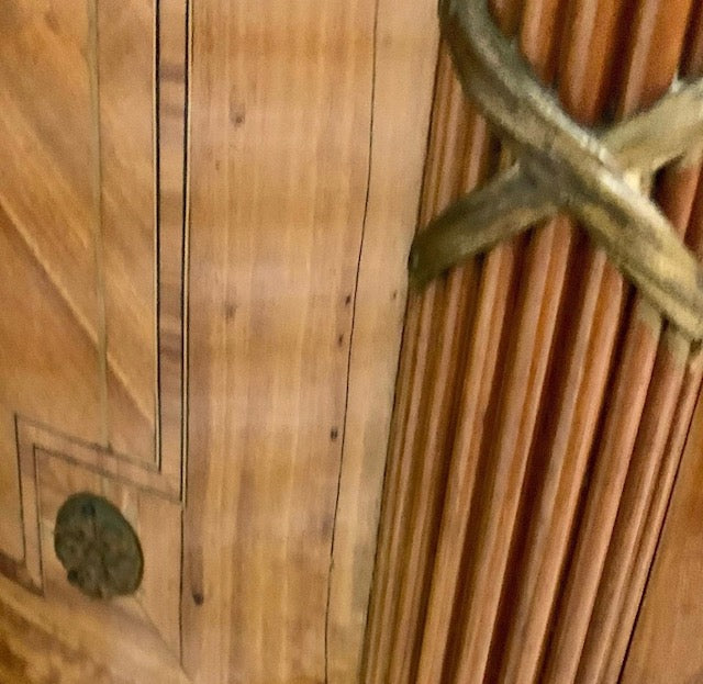 Louis XVI Style Mahogany Demilune French Commode