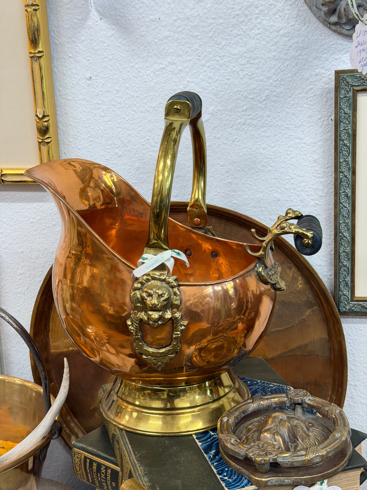 Antique Brass Coal Scuttle Copper and Brass