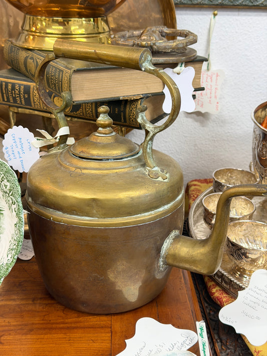 Antique Copper and Brass Teapot