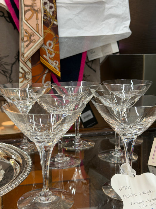 Cristal D'Arques Vintage Champagne Glasses | Set of 7