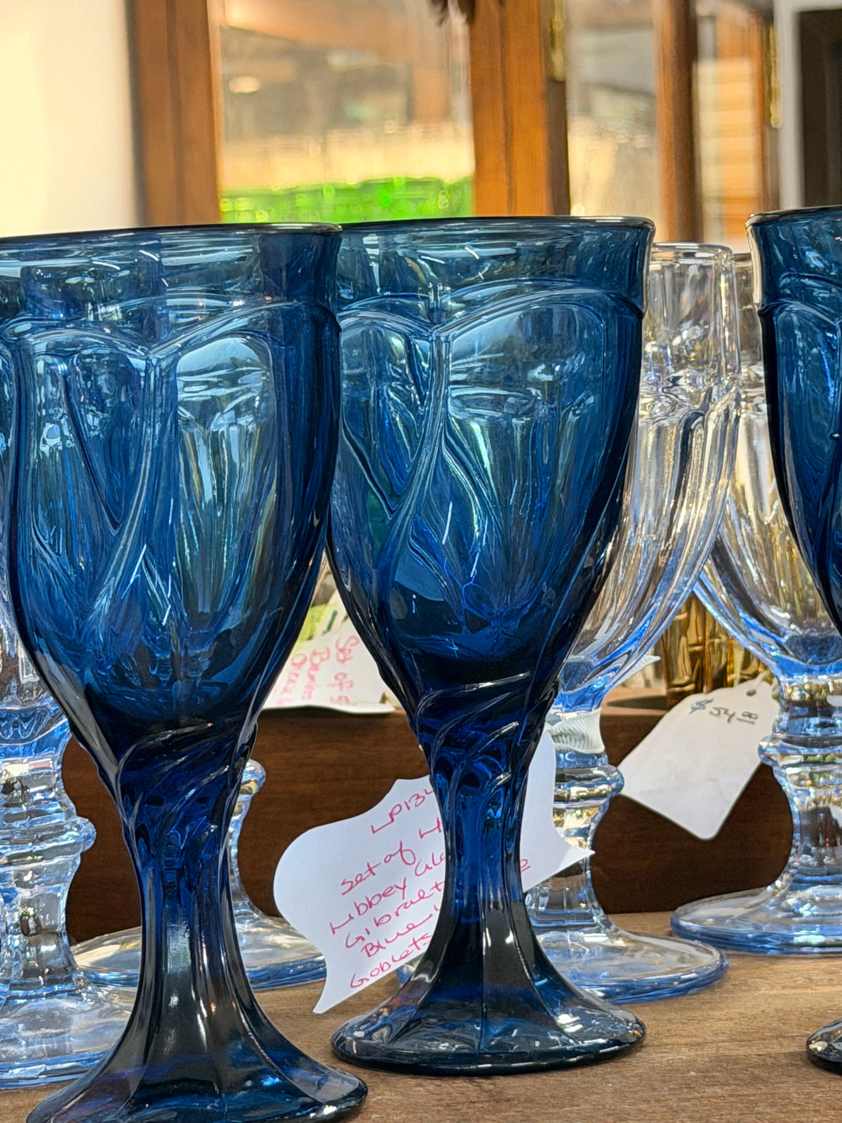 Vintage Noritake Sweet Swirl Dark Midnight Blue | Set of 7