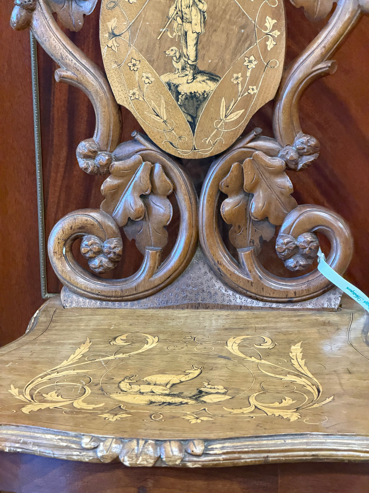 Black Forest Hand Carved Childs Chair