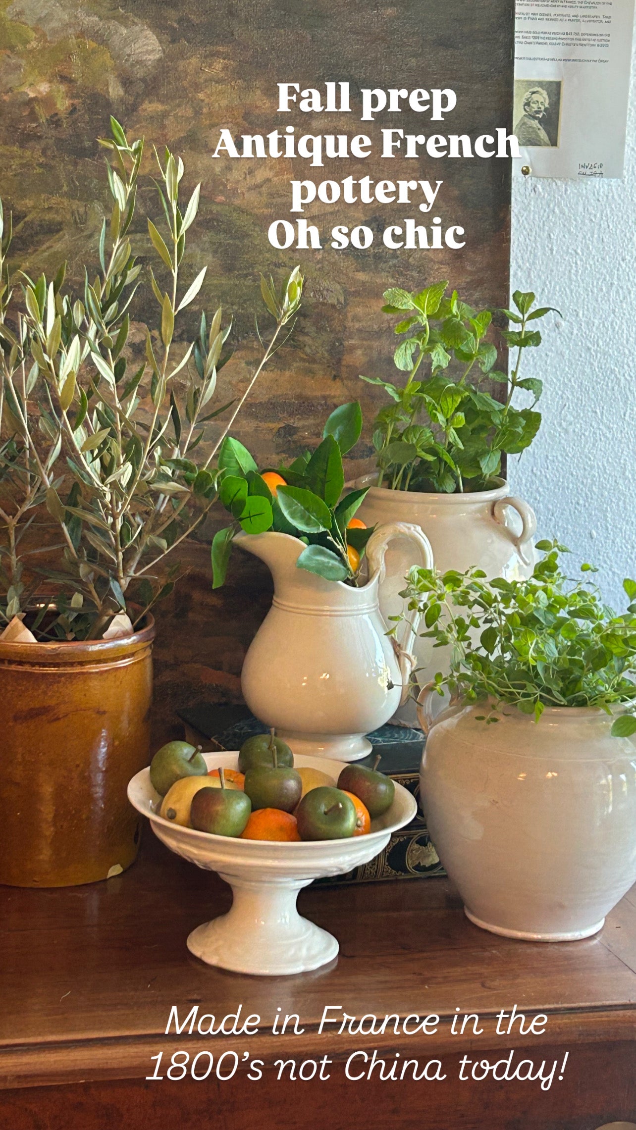 White Antique French compote