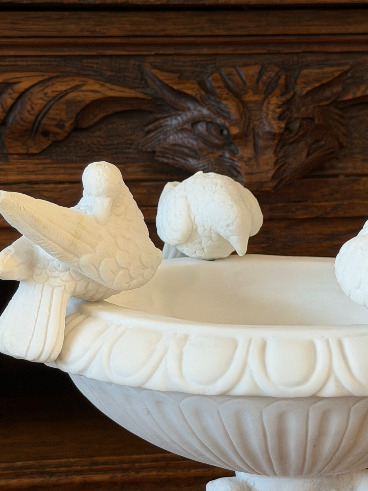 Alabaster Composite Bird Bath