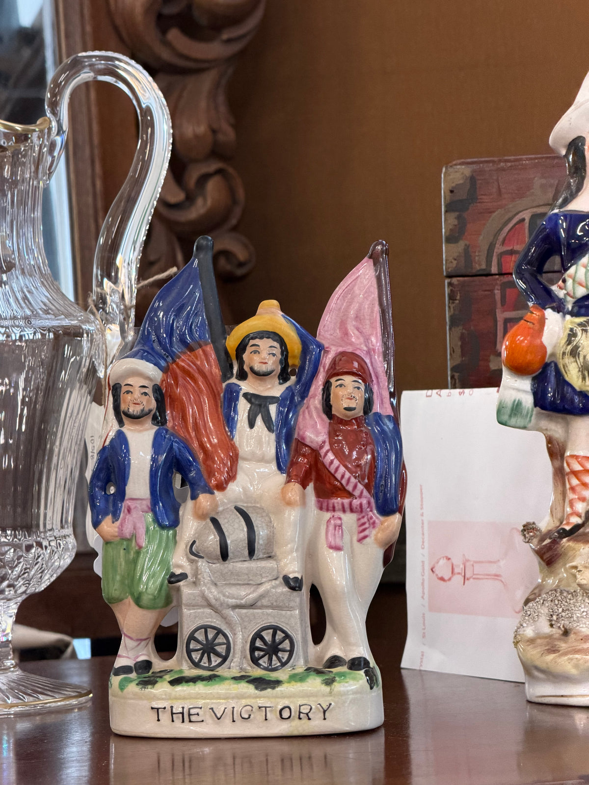 Vintage Staffordshire “The Victory” Statue