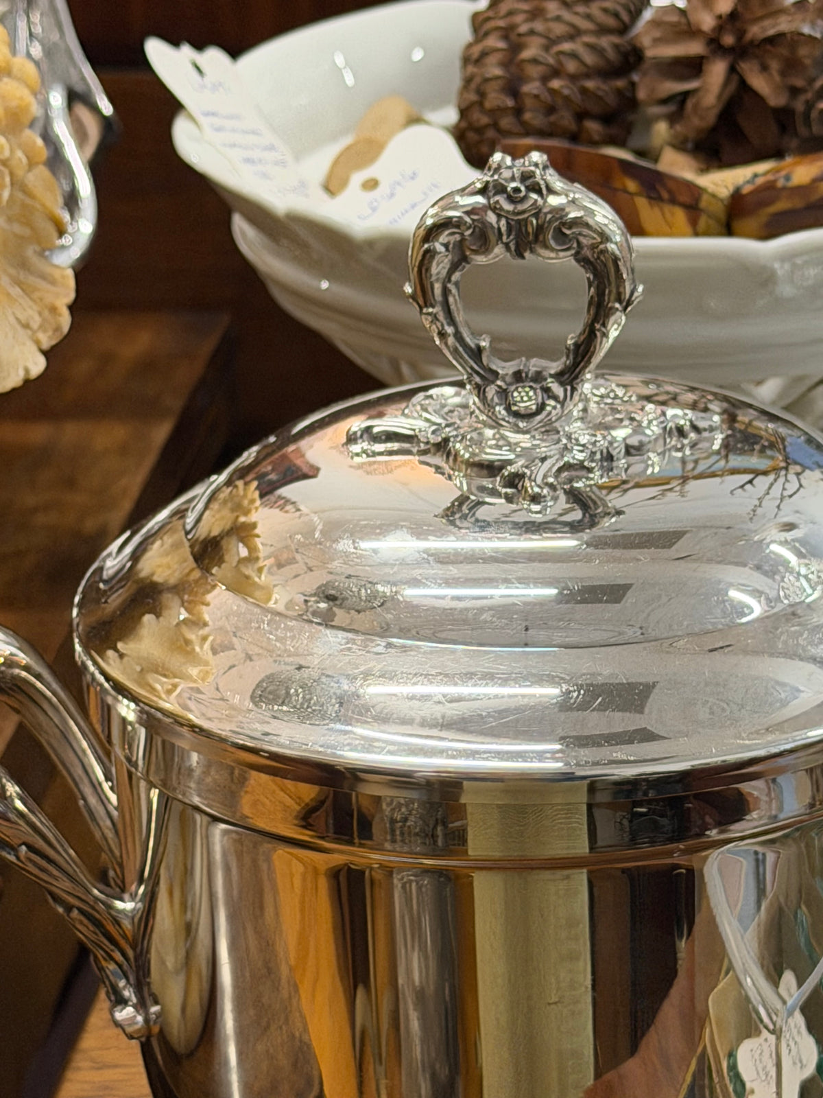 Victorian Style Silverplated Insulated Ice Bucket