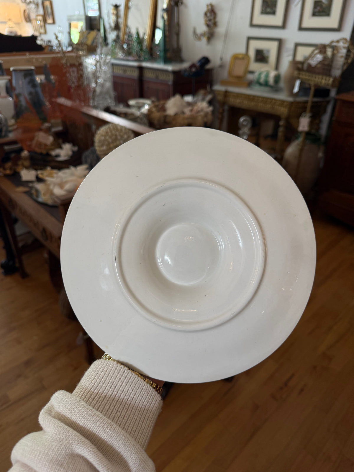 Antique French Majolica Oyster Plates