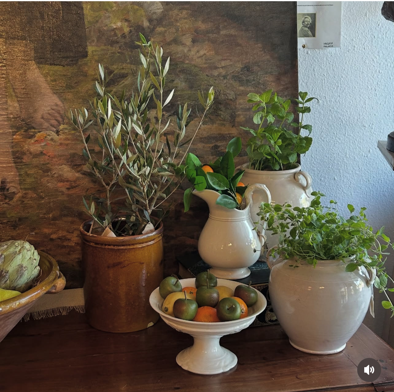 White French Antique confit pot