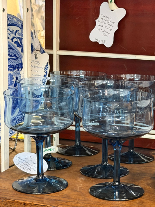 Lenox Blue Mist Champagne Glasses | Set of 7