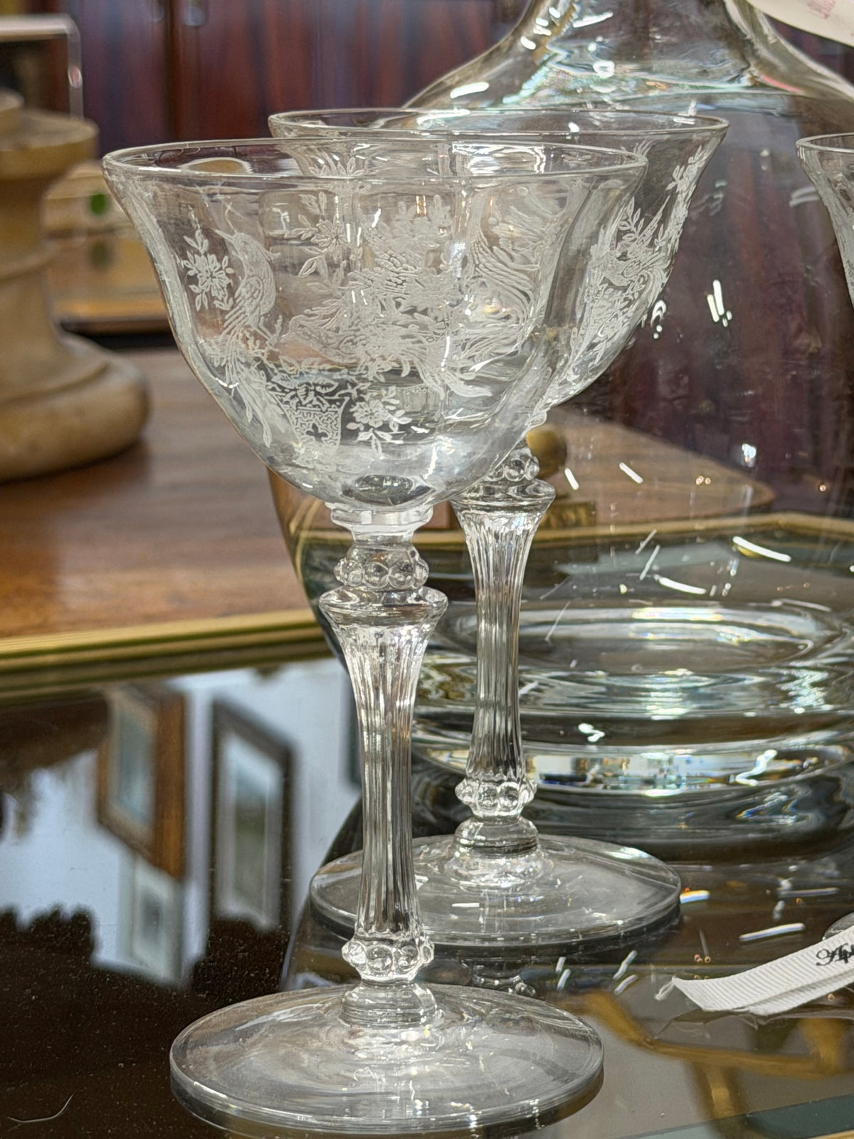 Vintage Persian Pheasant Liquor Glasses by Tiffin-Franciscan | Set of 4