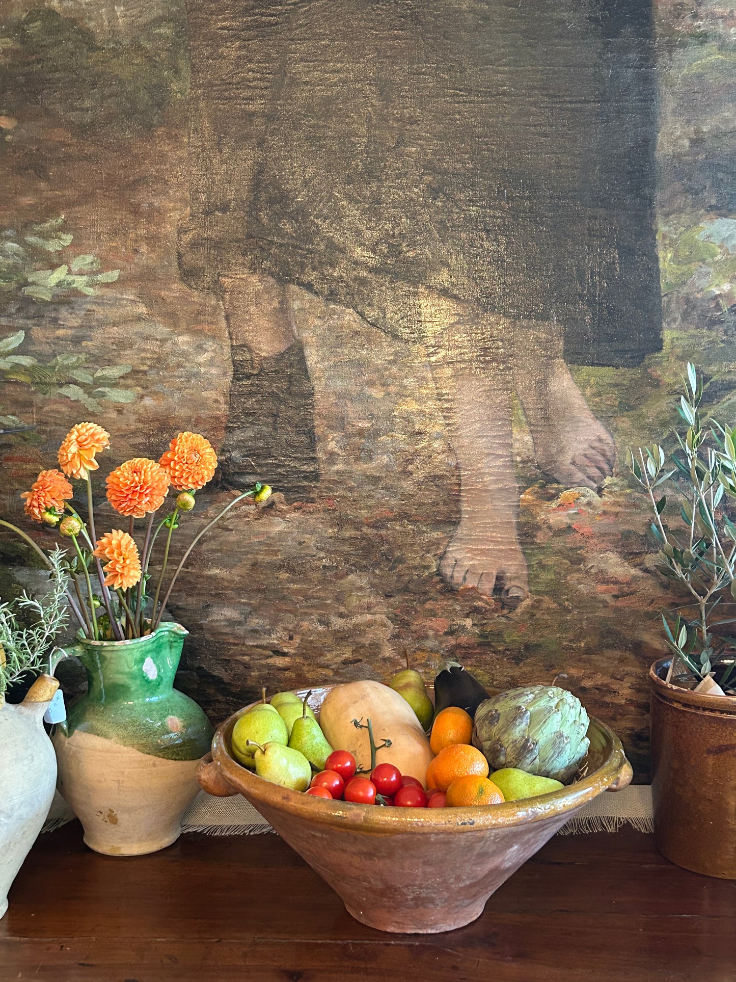 Antique French confit bowl