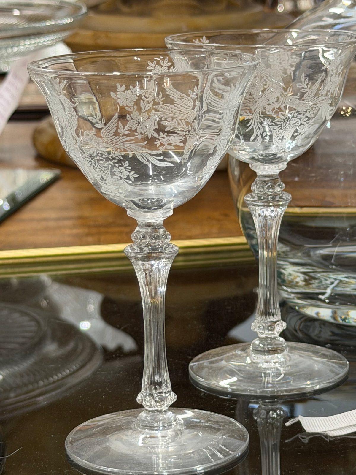 Vintage Persian Pheasant Liquor Glasses by Tiffin-Franciscan | Set of 4