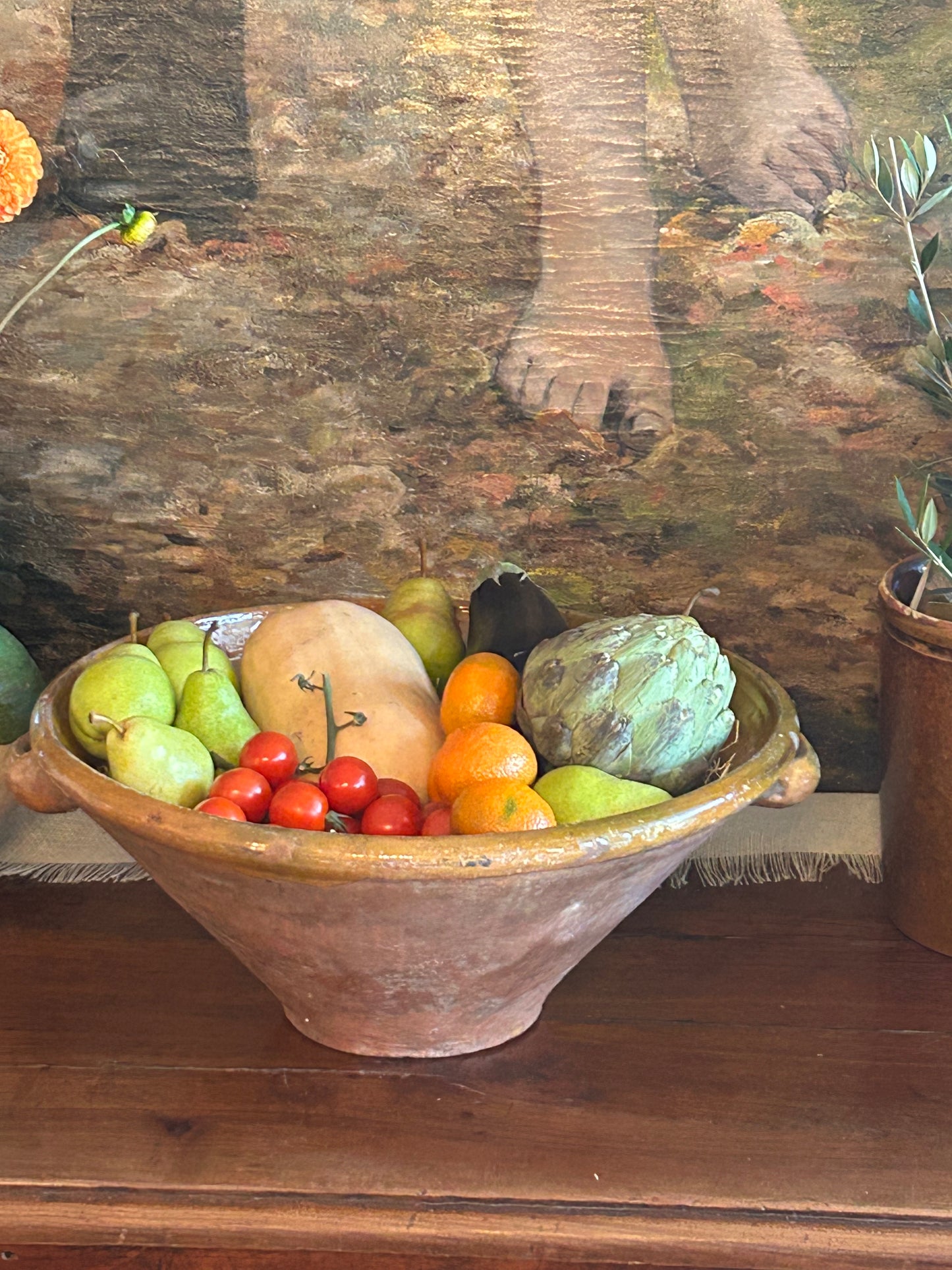 Antique French confit bowl