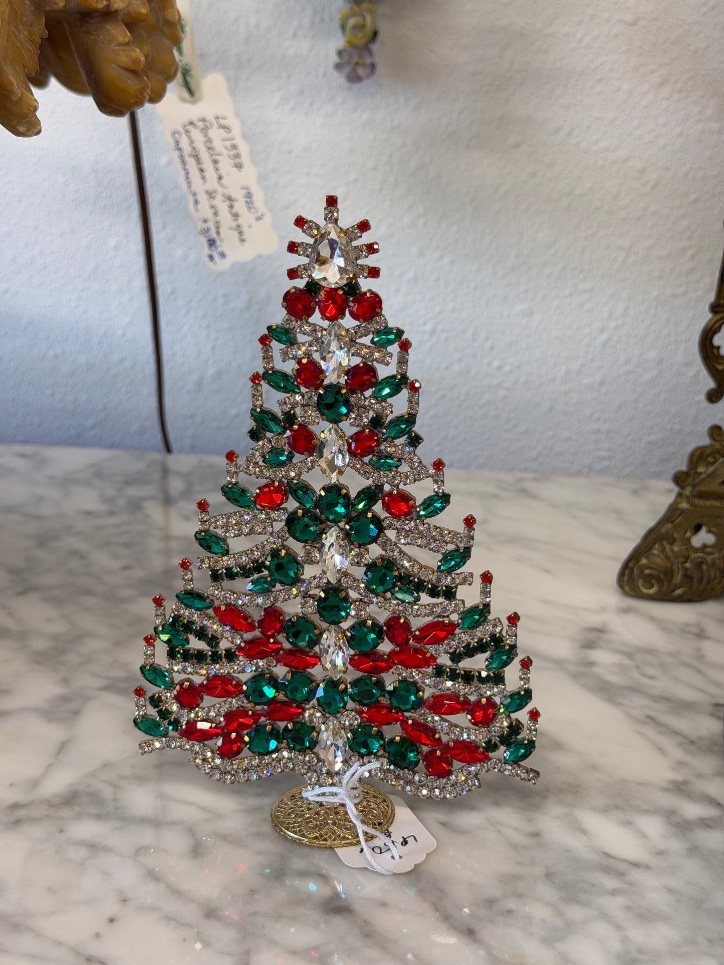 Handmade Czech Sparkling Pinnacle Christmas Tree | Festive Colors