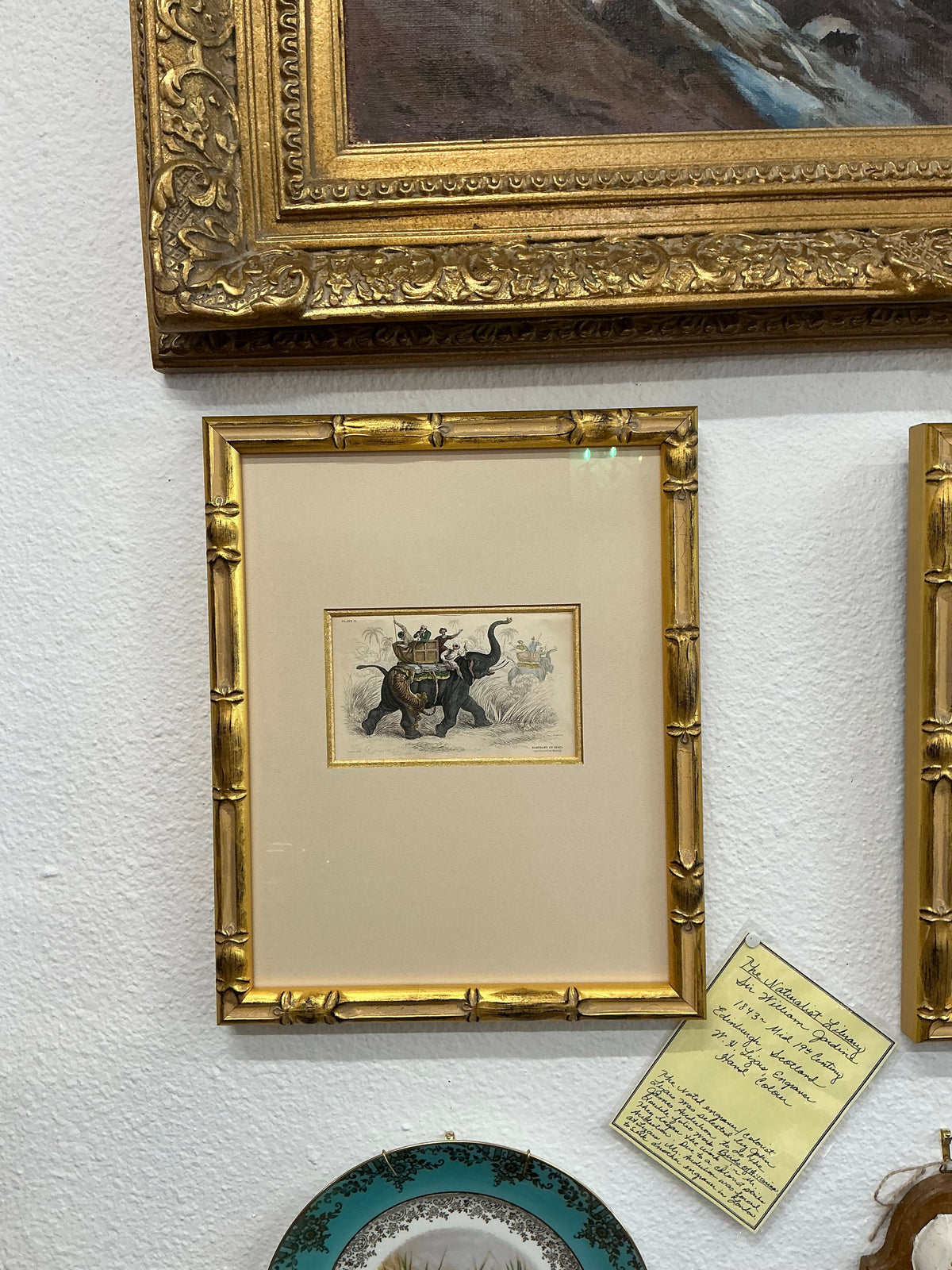 Victorian W.H. Lizars Hand-Colored Etchings Elephant