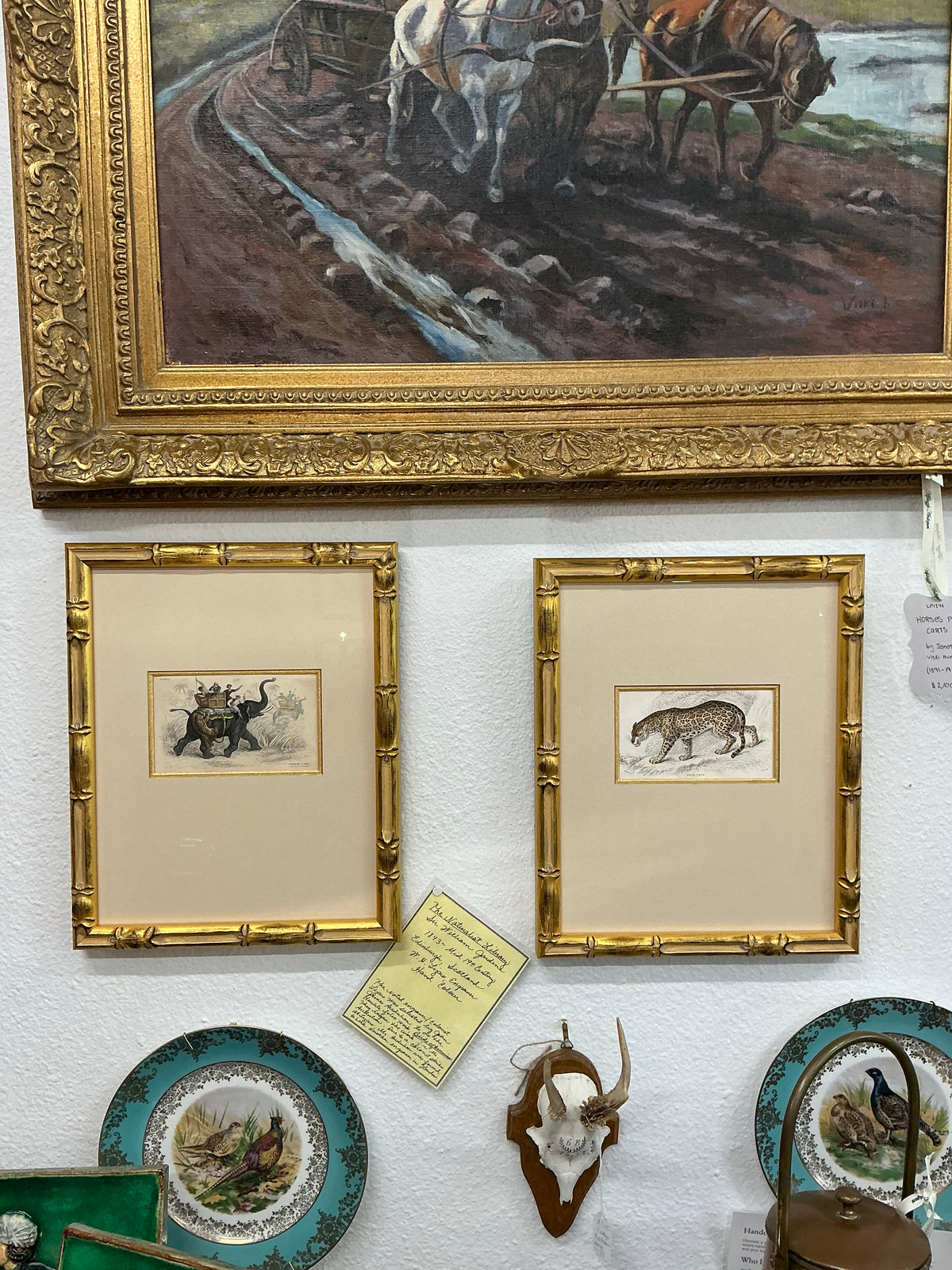 Victorian W.H. Lizars Hand-Colored Etchings Leopard