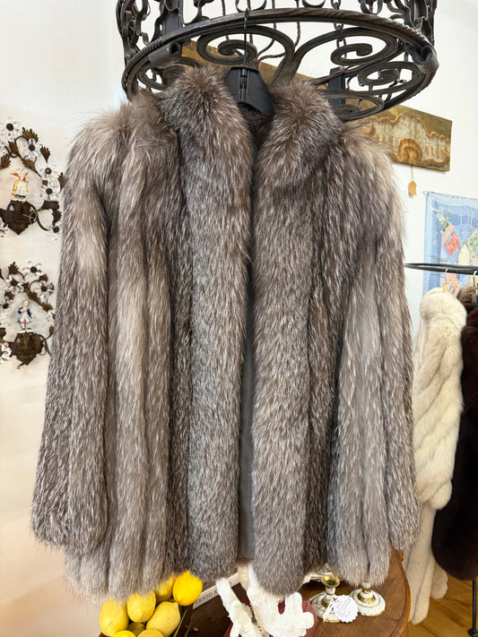 Shirley Griffin Finnish Blue Fox Fur Jacket