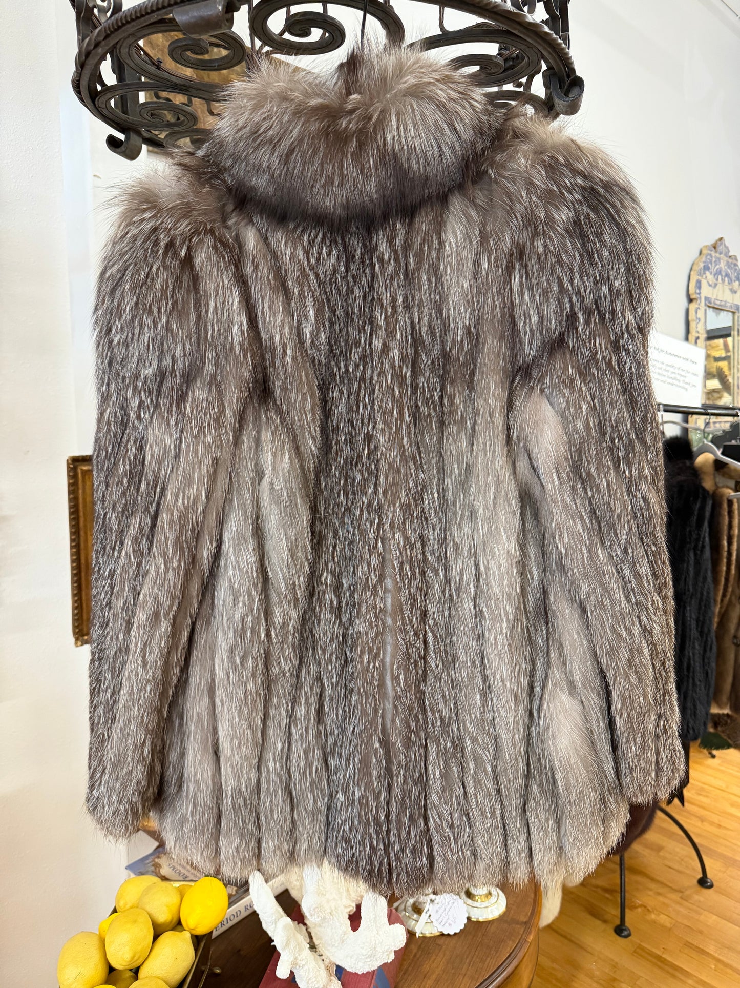 Shirley Griffin Finnish Blue Fox Fur Jacket