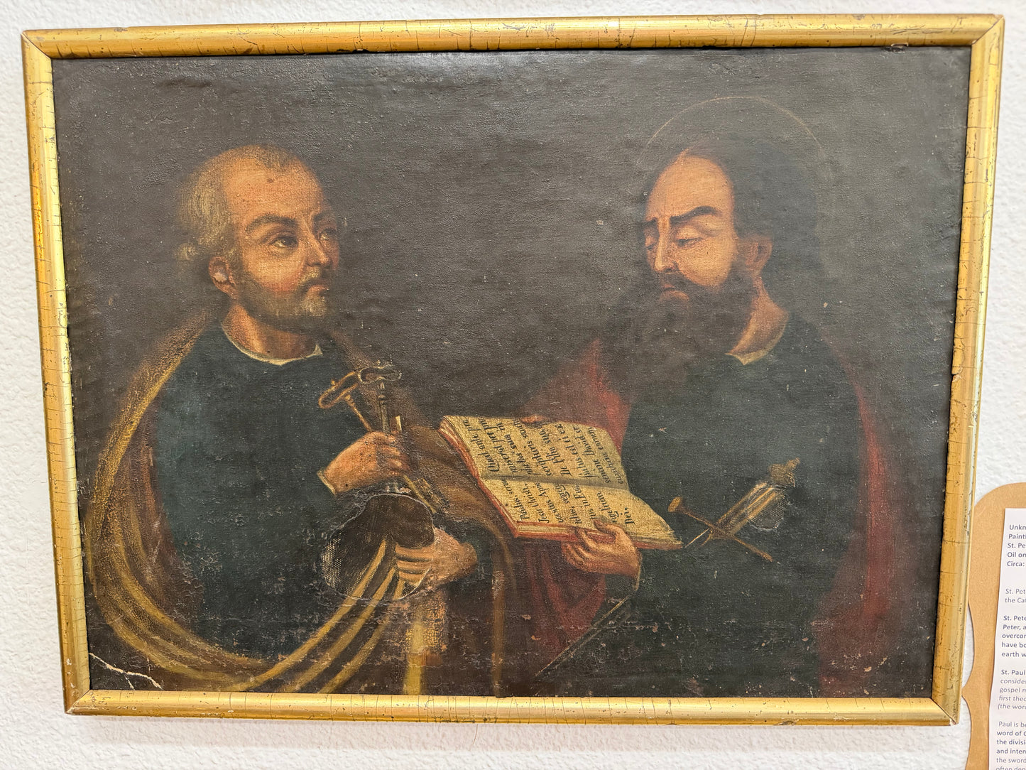Painting Fragment St. Peter And St. Paul Oil On Canvas Unknown Artist Circa 17Th-18Th Century