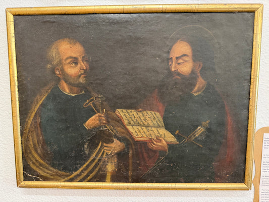 Painting Fragment St. Peter And St. Paul Oil On Canvas Unknown Artist Circa 17Th-18Th Century