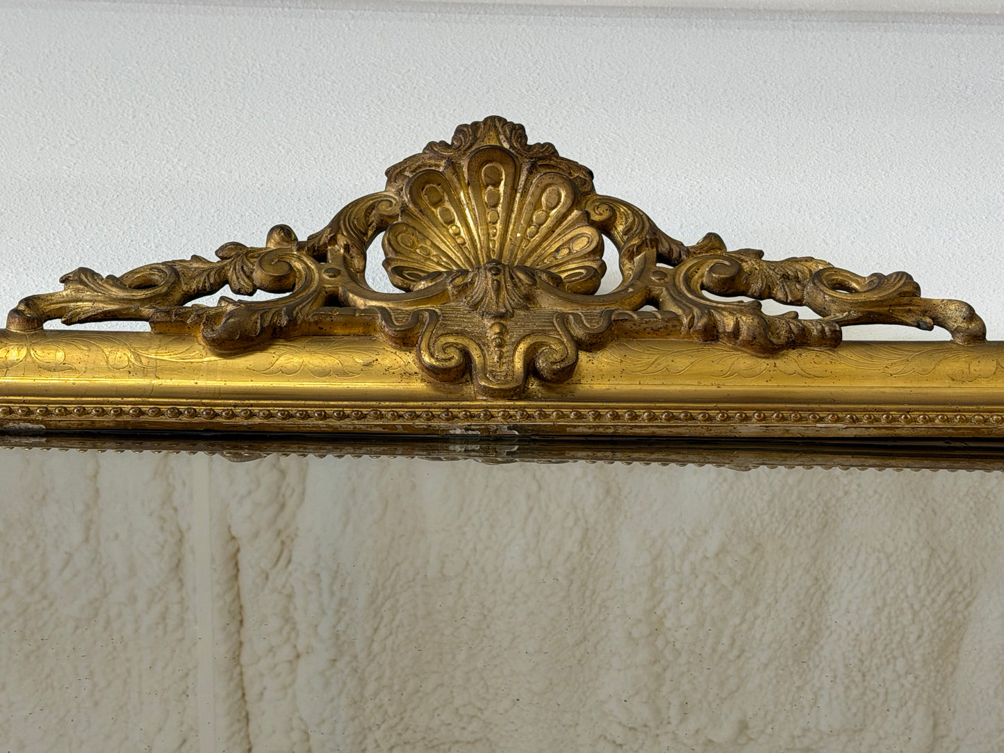 Louis Phillippe Large Gilded Mirror, 60.5"T 40"W X 2"