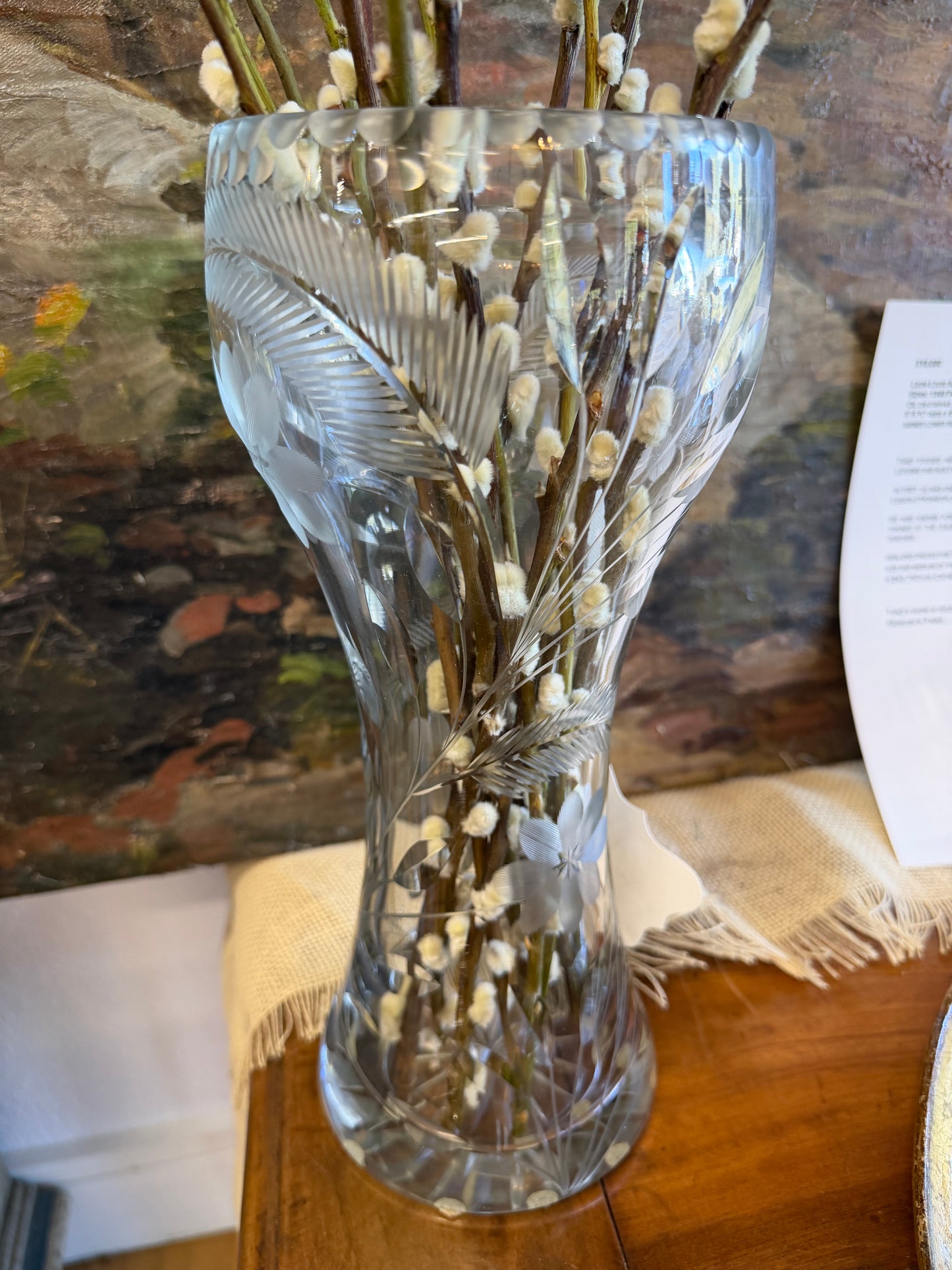 Lead Crystal Cut Vase