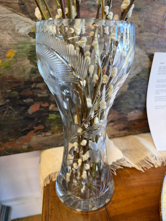 Lead Crystal Cut Vase