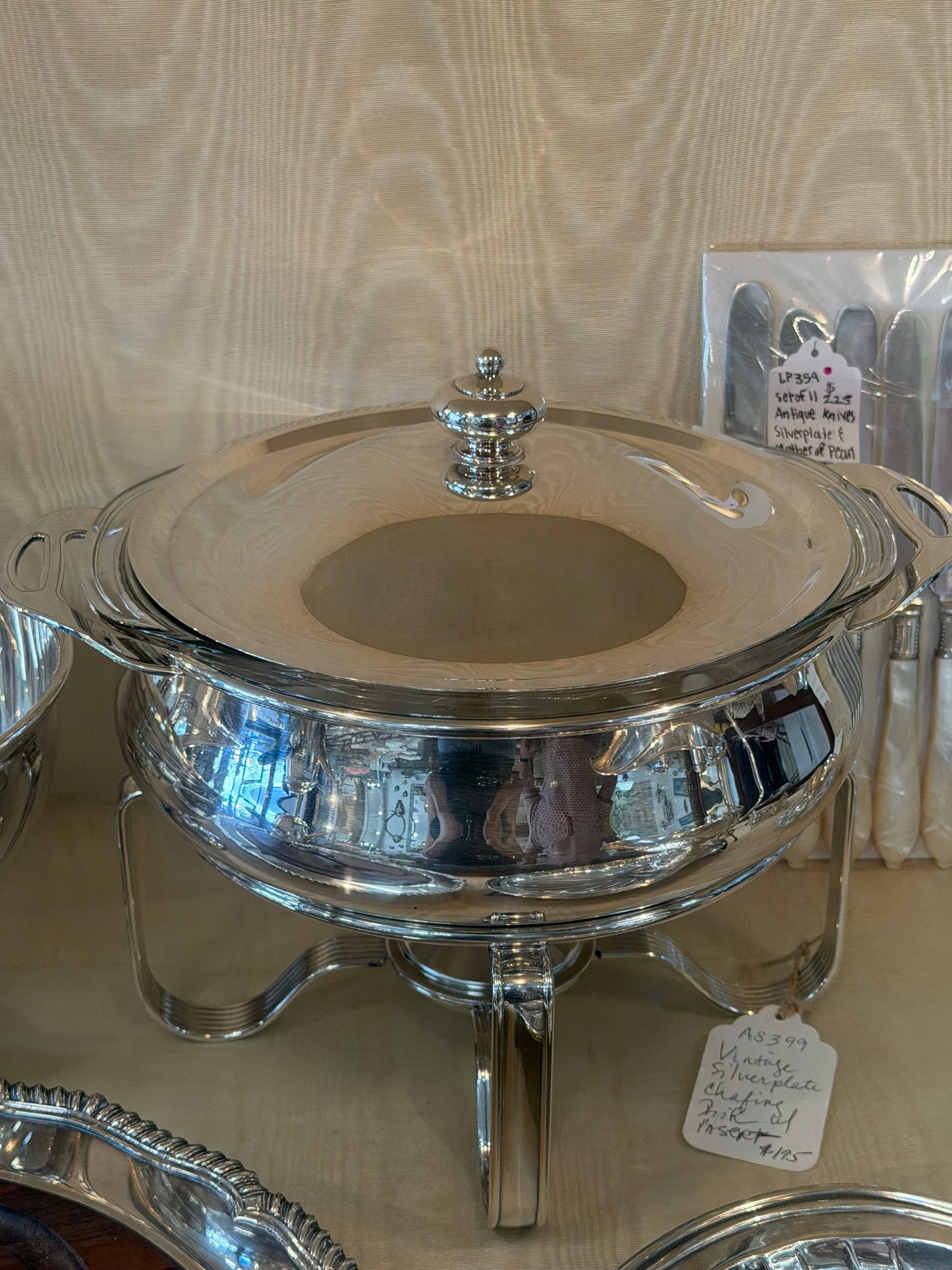 Vintage Silverplate Chafing Dish With Insert