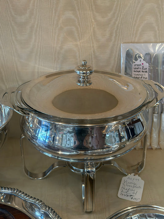 Vintage Silverplate Chafing Dish With Insert