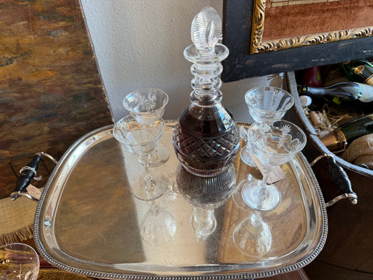 Vintage Silverplate Tray, as is