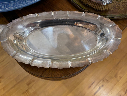 Silverplate Early American Bread Plate