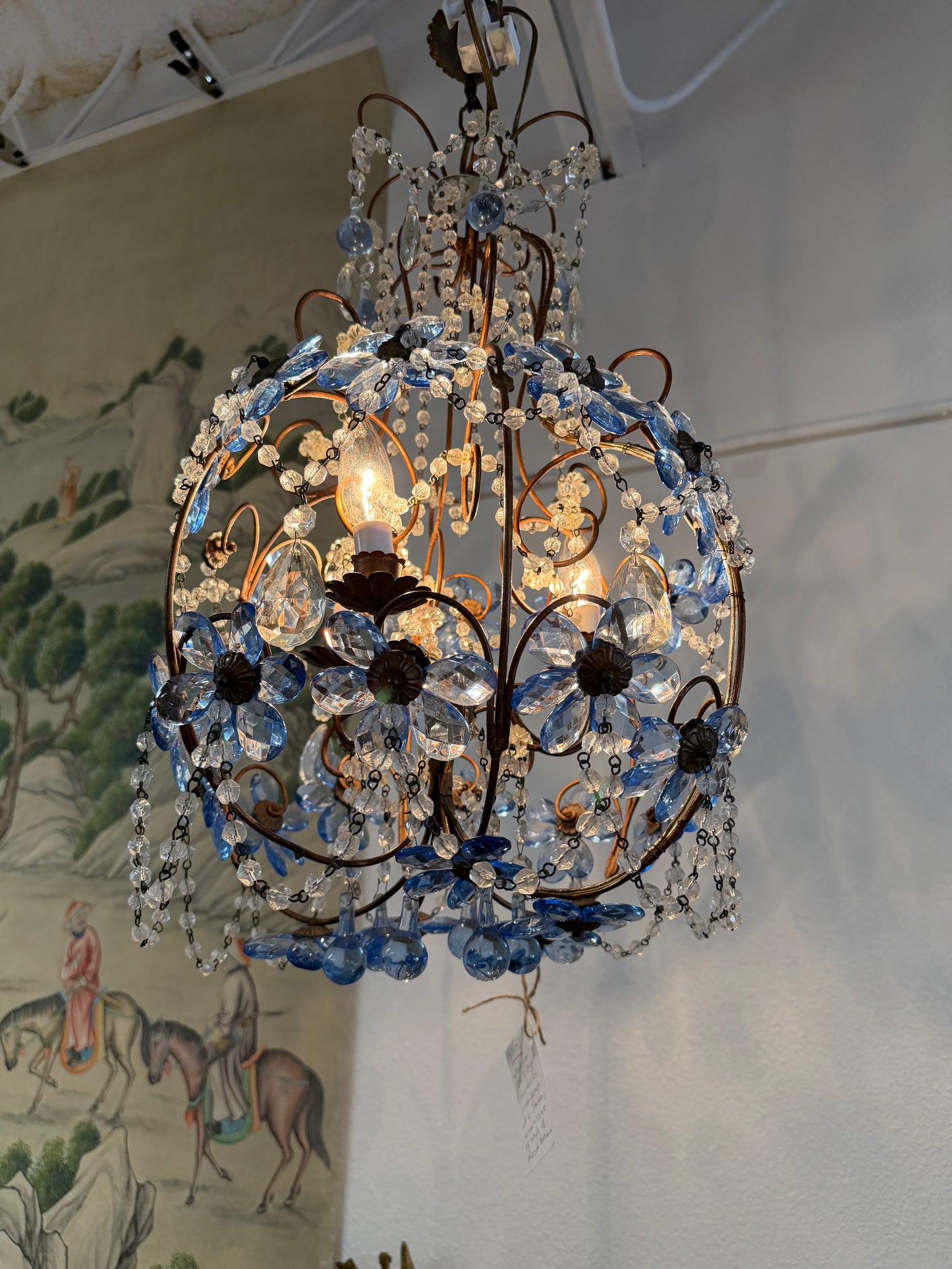 In Style Of Maison Bagues, Floral Chandelier