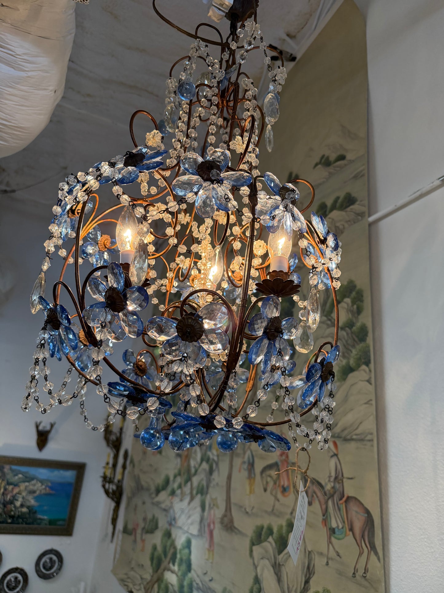 In Style Of Maison Bagues, Floral Chandelier