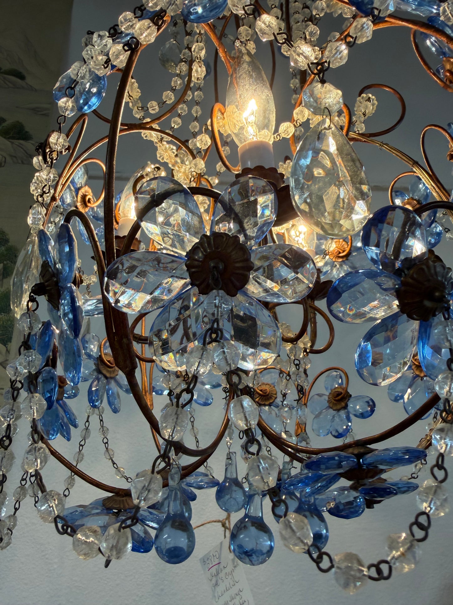 In Style Of Maison Bagues, Floral Chandelier