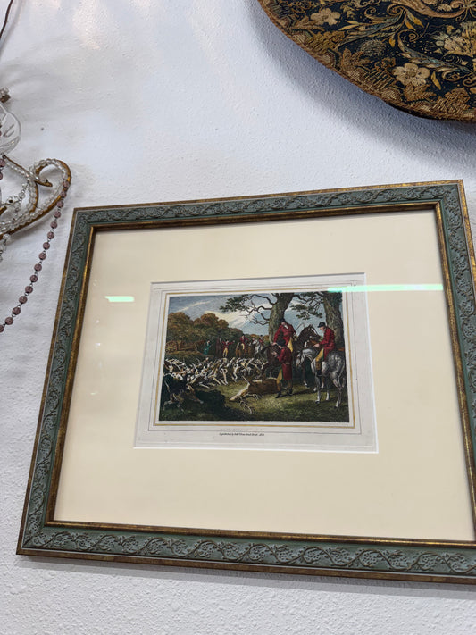 Antique Samuel Howitt Hand-Colored Engravings “Stag Hunting” (3 of 4)