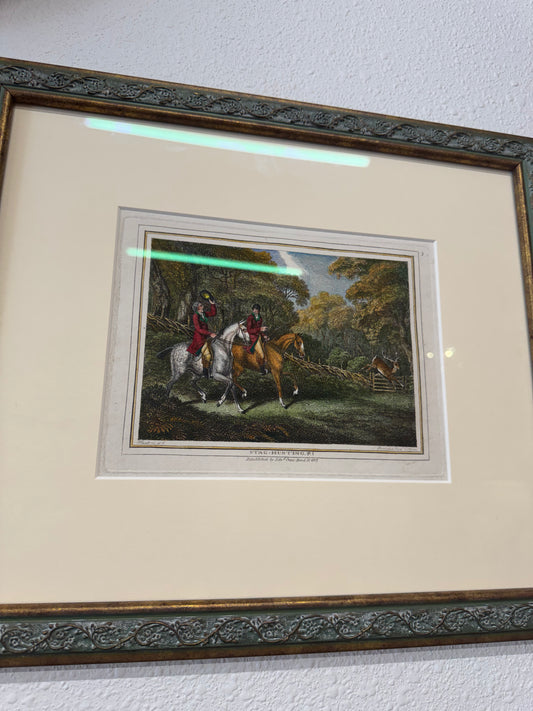 Antique Samuel Howitt Hand-Colored Engravings “Stag Hunting” (4 of 4)
