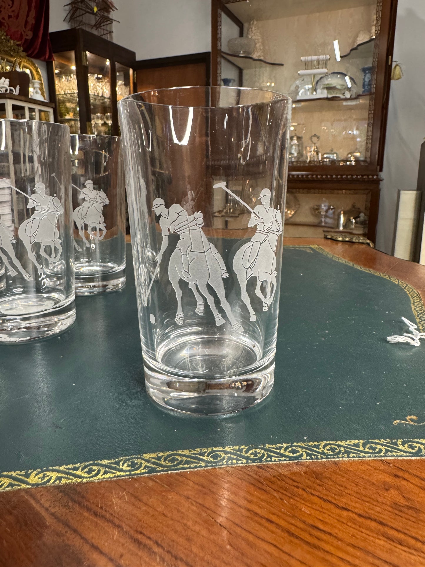 Vintage Ralph Lauren Etched Highball Glasses Set of 6