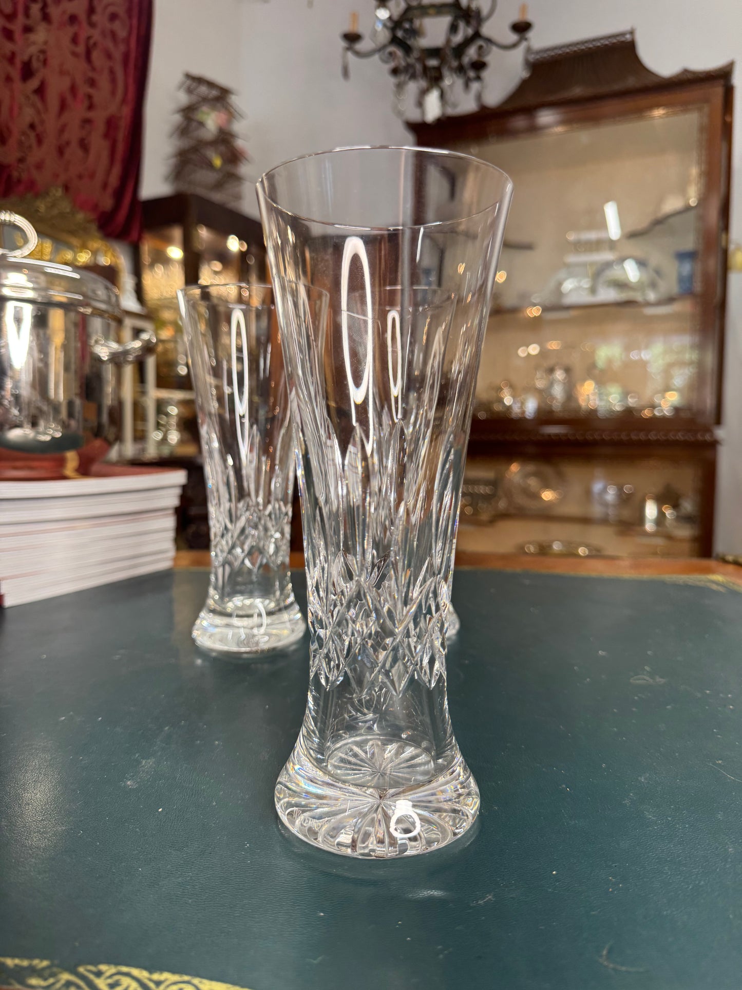 Set of 3 Antique Waterford Crystal Pilsner Glasses