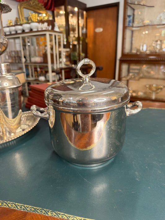 Silver Plate Ice Bucket with liner