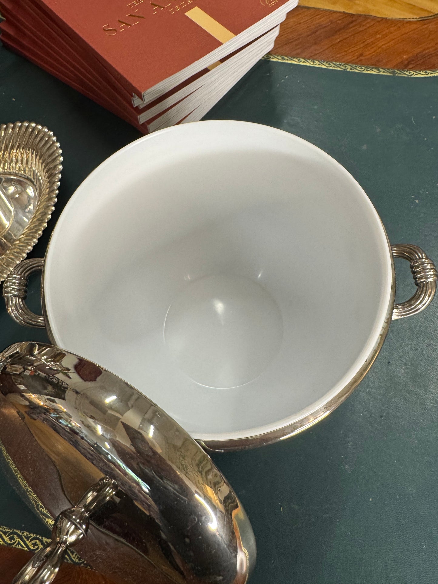 Silver Plate Ice Bucket with liner