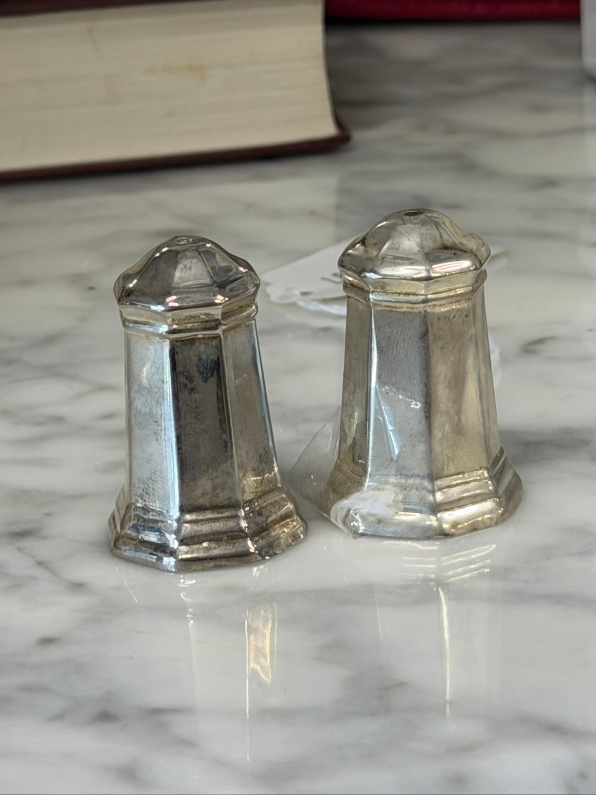 Silver Salt and Pepper Shaker Set of Four