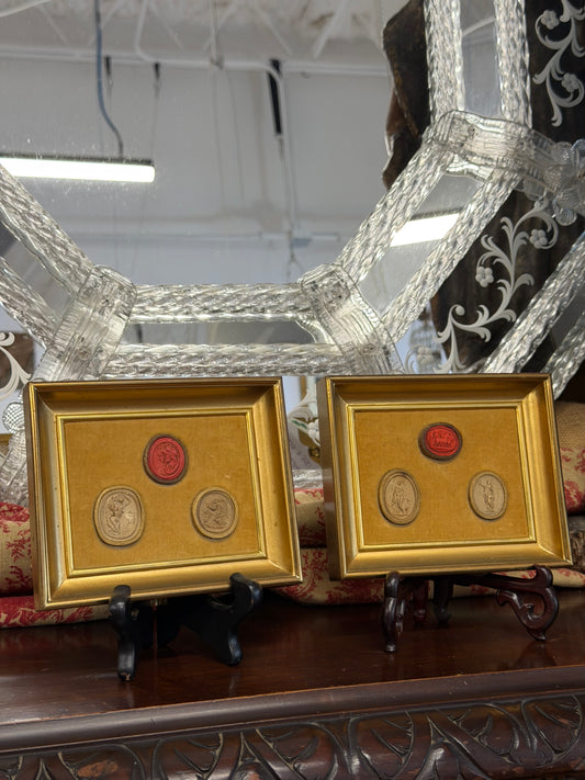 19th Century Grand Tour Intaglios Featuring Wax and Plater Cameo Seals