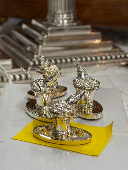 Vintage Etched Champagne Coupes