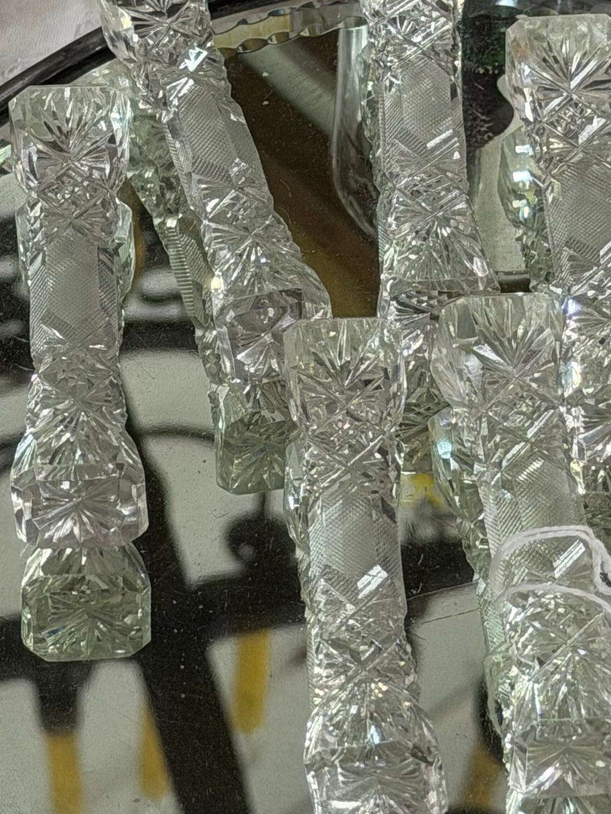 Antique German Crystal Knife Rests | Set of 6