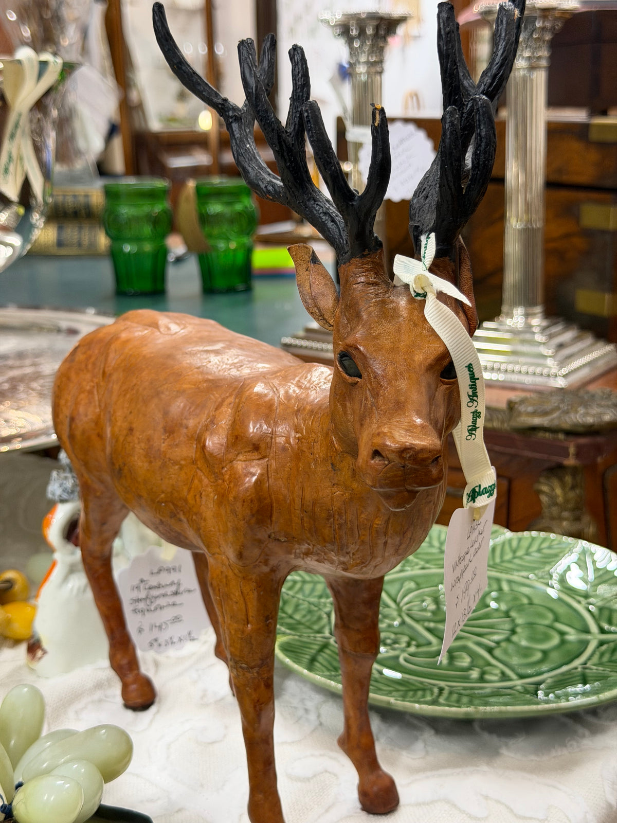Vintage Leather Wrapped Deer