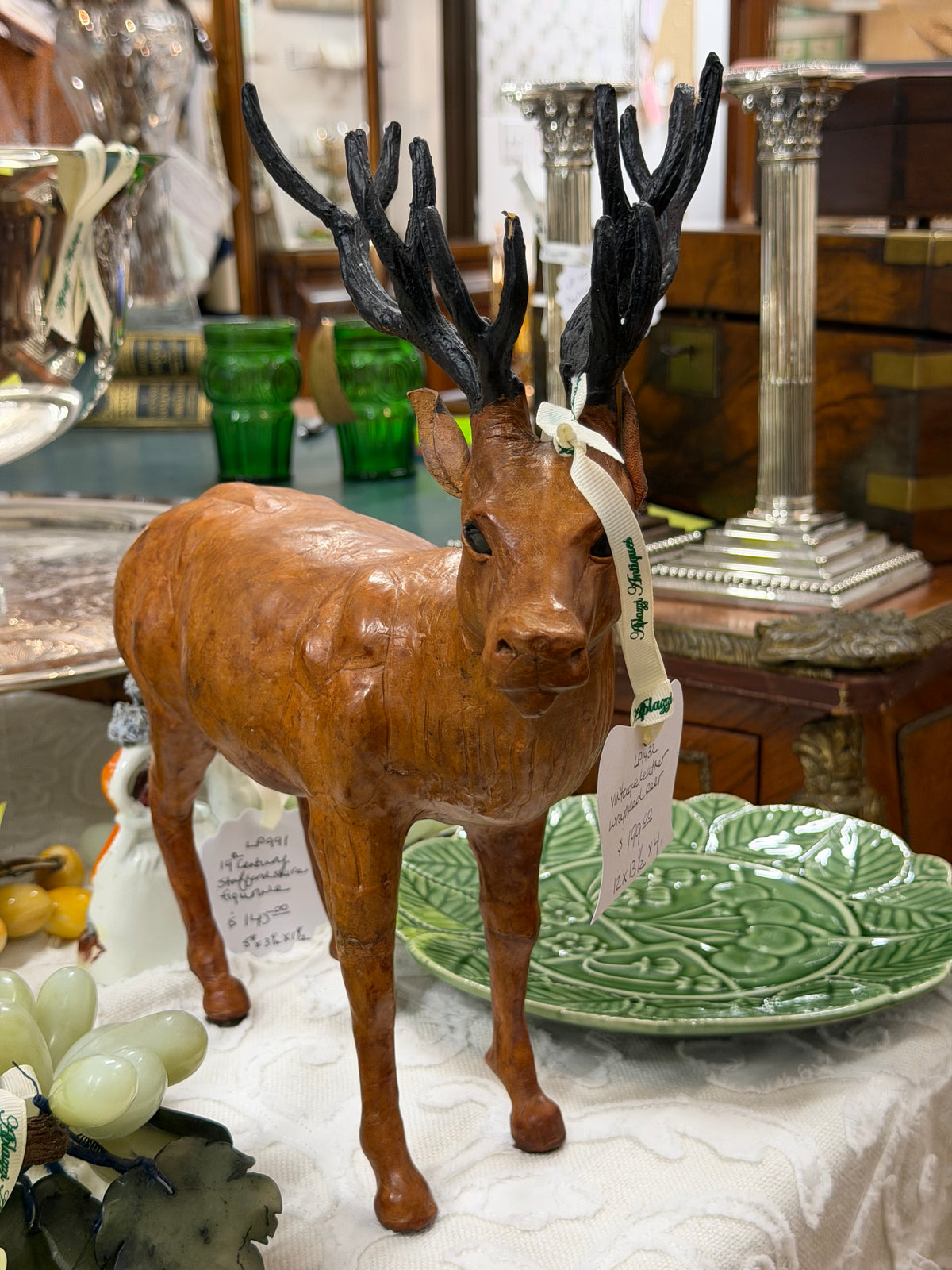 Vintage Leather Wrapped Deer